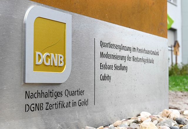 Goldzertifikat der Deutschen Gesellschaft für Nachhaltiges Bauen (DGNB)