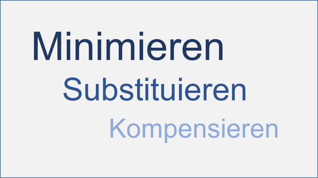 Minimieren-Substituieren-Kompensieren